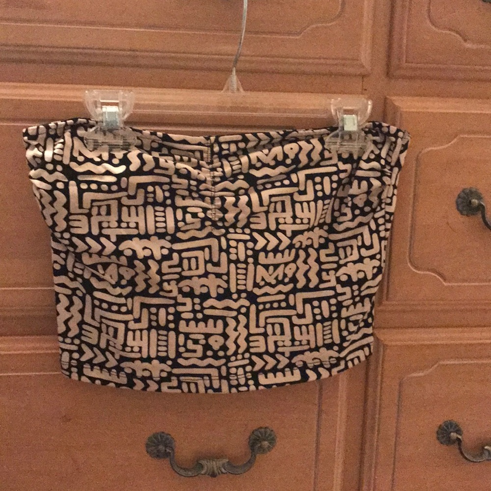 Tribal patterned crop top